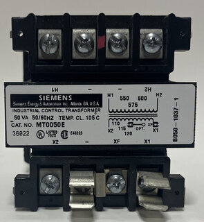 SIEMENS- MT0050E (PRI.600V,SEC.120V,50VA) Product Image